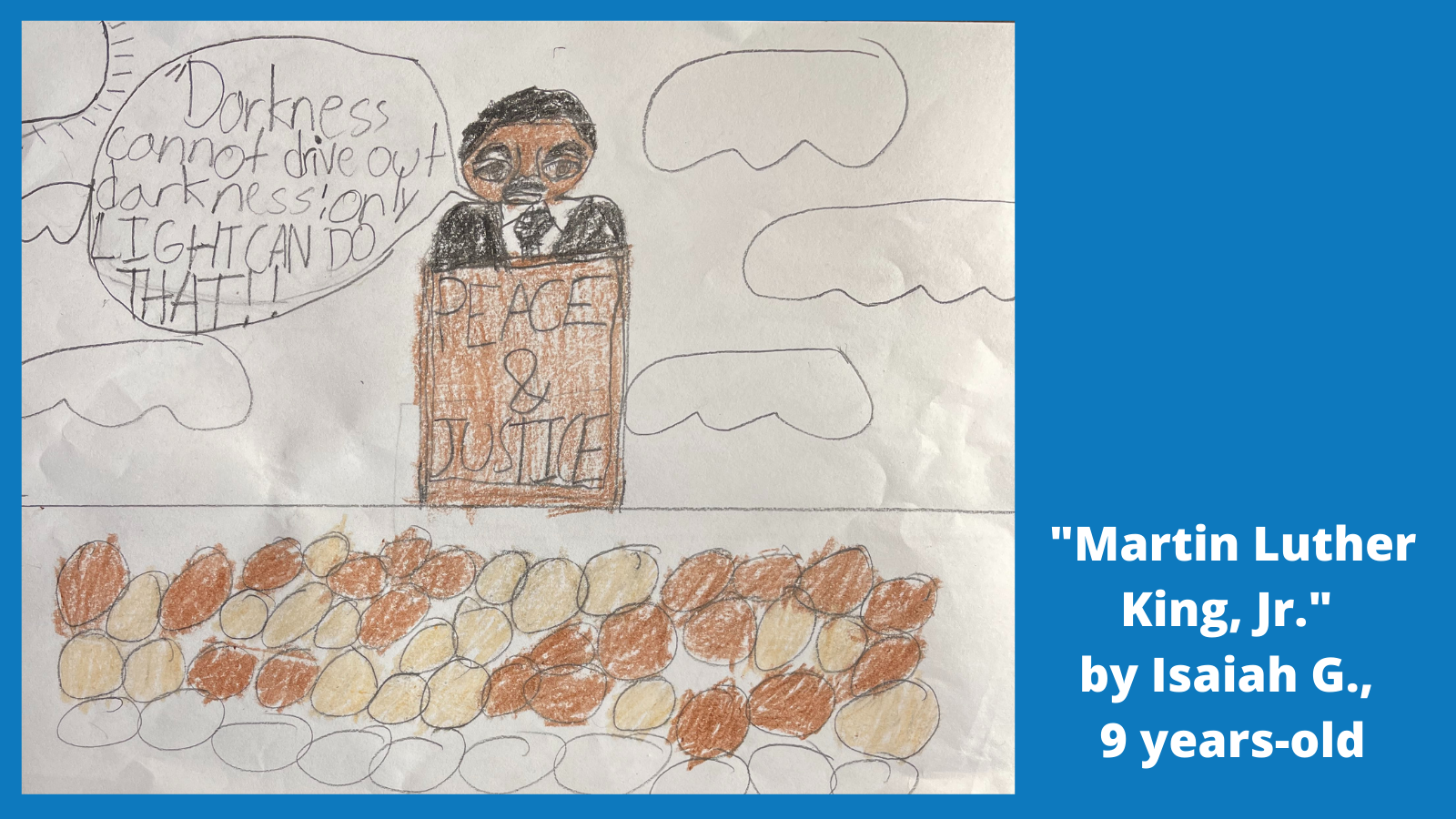 Child's drawing of Martin Luther King Jr.