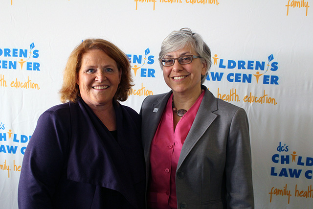 North Dakota Senator Heidi Heitkamp and Children's Law Center Executive Director Judith Sandalow
