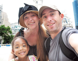 Heidi Eitel and Brian Yourish with their daughter Cymia