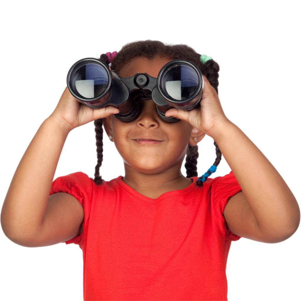 Girl binoculars