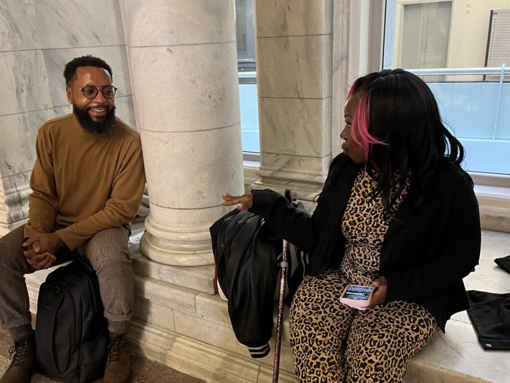 Photo of two young advocates, Dayar and Princess