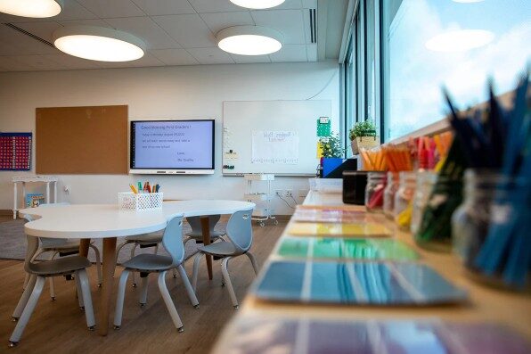A classroom.