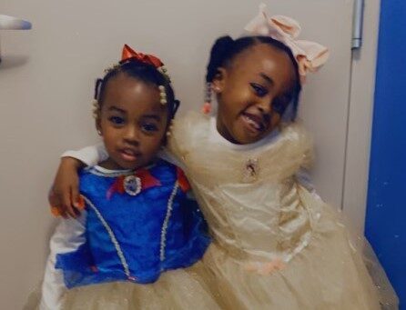 Photo of Kamira and her sister