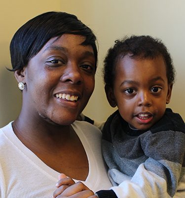 Photo of Ellen Medley and her son Akhil.