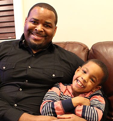 Photo of Kenny Pegram and his son Darren.
