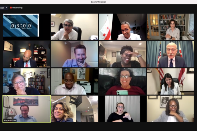 Screenshot of a DC Council session over Zoom.
